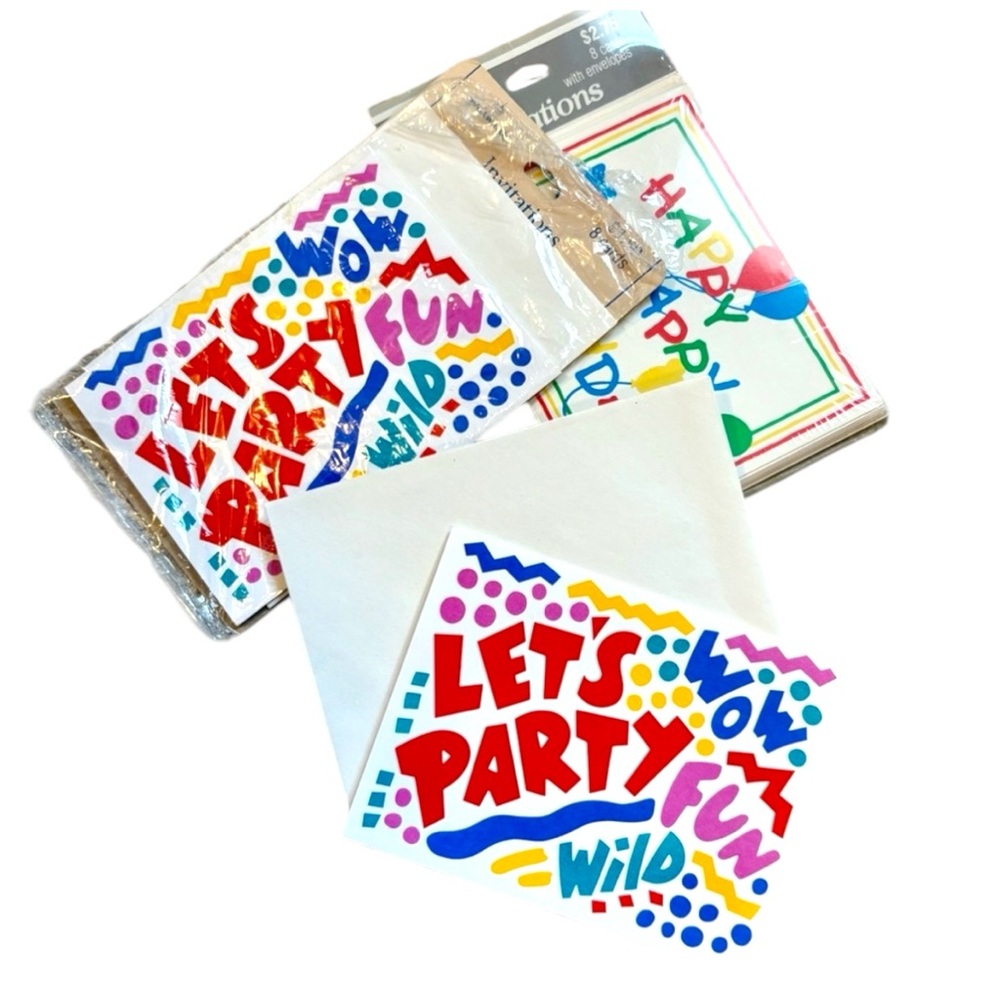 Vintage Birthday Party Invitations New in Package